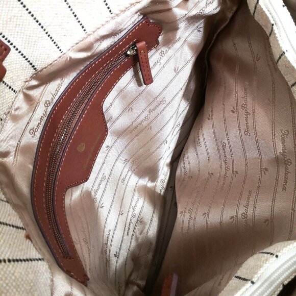 Tommy Bahama Paradise Flower Linen Tote 10.5" x 4.5" x 13" - Picture 6 of 6